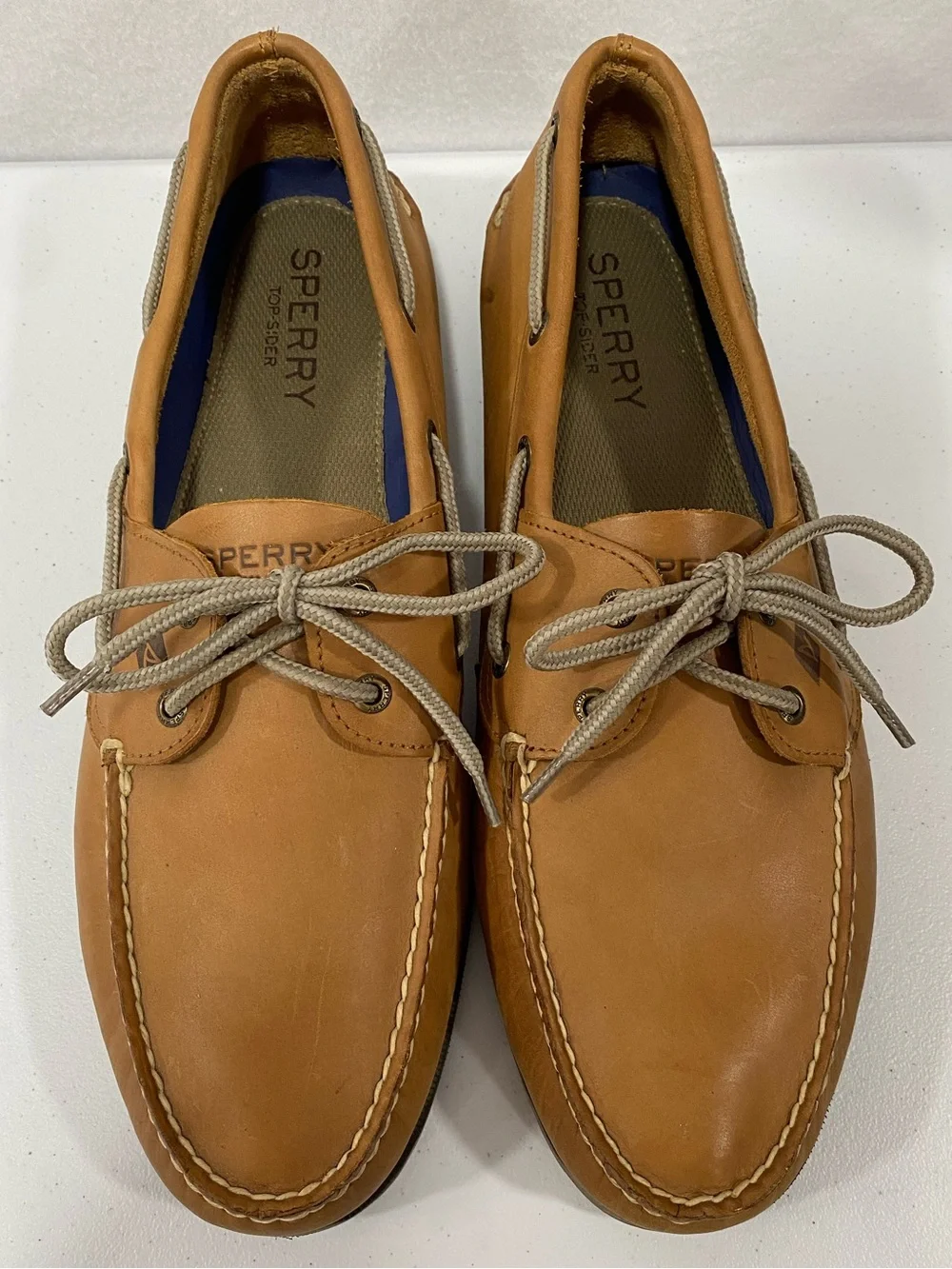Sperry Top‑Sider Men’s Leather Boat Shoes Tan Size 14 A/O Classic